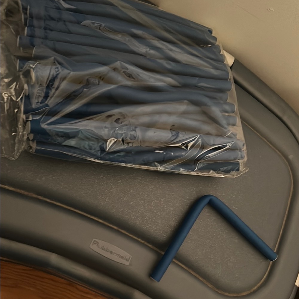 Blue Reusable hair curlers